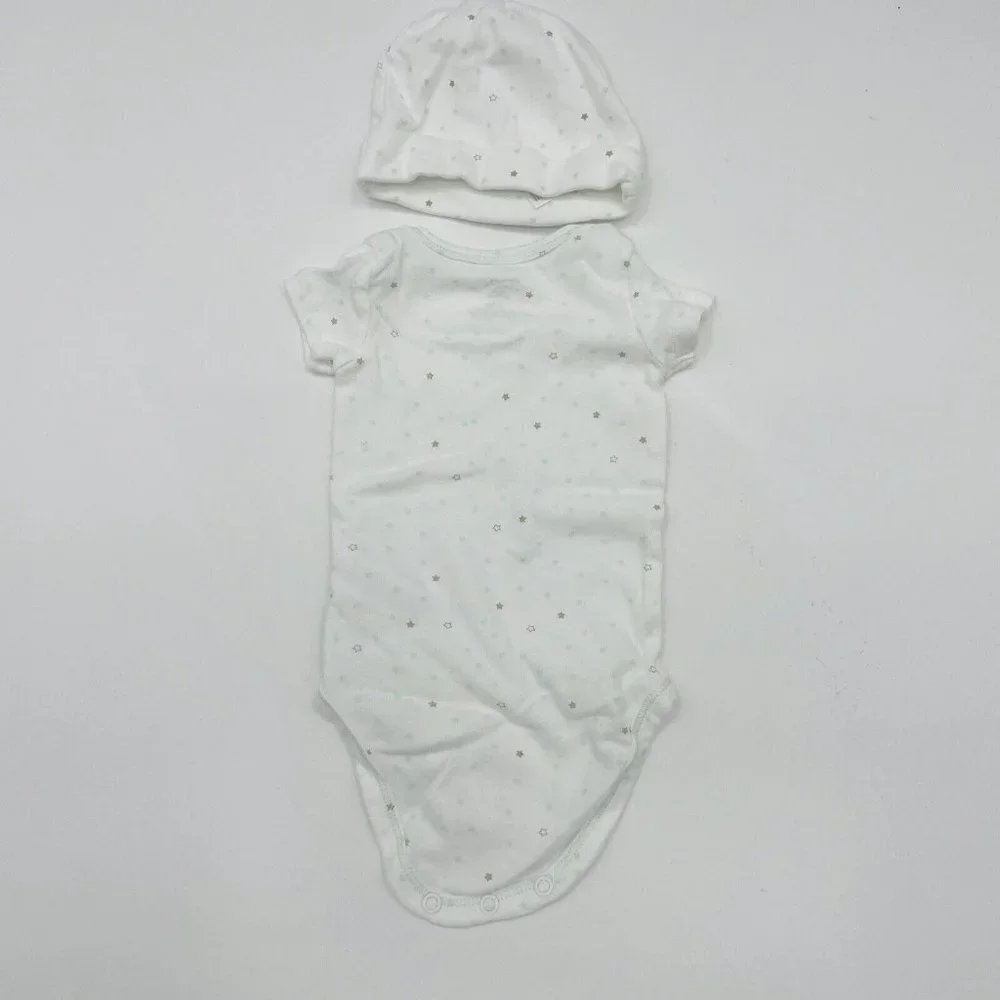 Carters Precious‎ Firsts Gender-Neutral Infant 3-6 Months Star Bodysuit Hat 1801